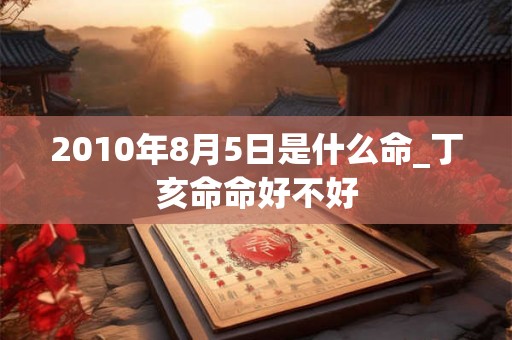 2010年8月5日是什么命_丁亥命命好不好