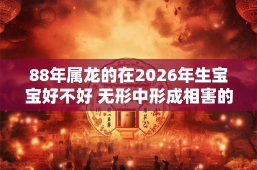 88年属龙的在2026年生宝宝好不好 无形中形成相害的关系