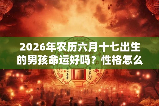 2026年农历六月十七出生的男孩命运好吗？性格怎么样？