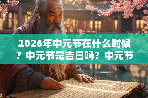 2026年中元节在什么时候？中元节是吉日吗？中元节可以结婚领证吗？