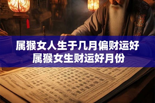 属猴女人生于几月偏财运好 属猴女生财运好月份