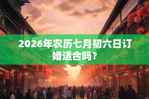 2026年农历七月初六日订婚适合吗？