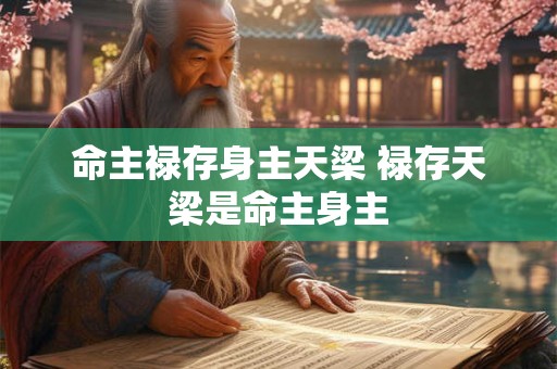 命主禄存身主天梁 禄存天梁是命主身主