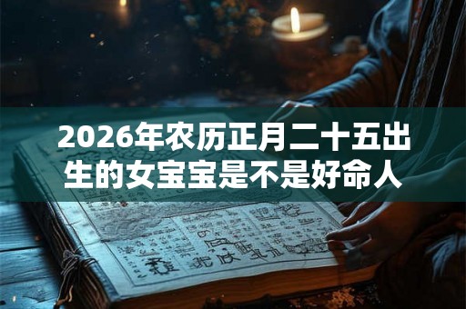 2026年农历正月二十五出生的女宝宝是不是好命人