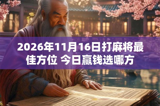 2026年11月16日打麻将最佳方位 今日赢钱选哪方