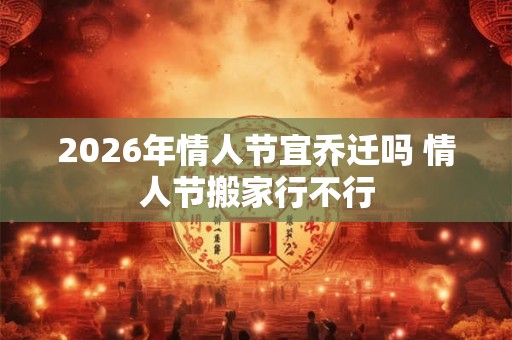 2026年情人节宜乔迁吗 情人节搬家行不行 2026年情人节宜乔迁吗 情人节搬家行不行