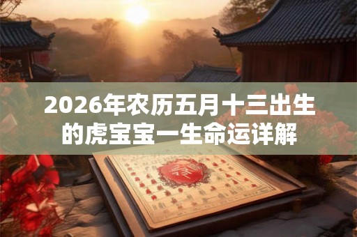 2026年农历五月十三出生的虎宝宝一生命运详解