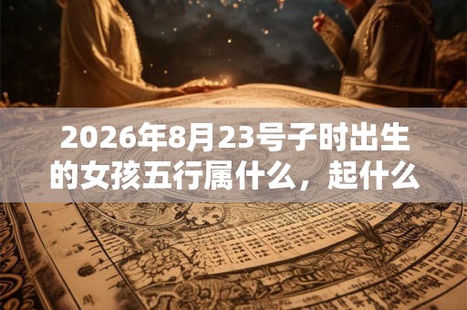 2026年8月23号子时出生的女孩五行属什么，起什么名字好