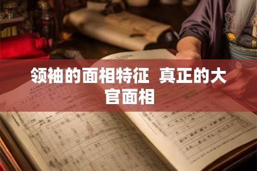 领袖的面相特征  真正的大官面相