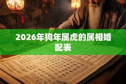2026年狗年属虎的属相婚配表