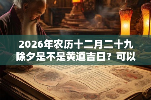 2026年农历十二月二十九除夕是不是黄道吉日？可以剪头发吗？