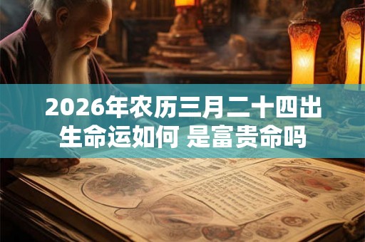 2026年农历三月二十四出生命运如何 是富贵命吗
