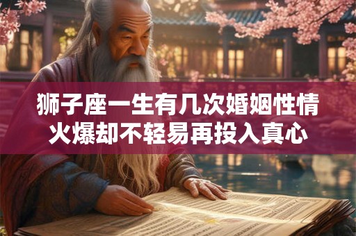 狮子座一生有几次婚姻性情火爆却不轻易再投入真心