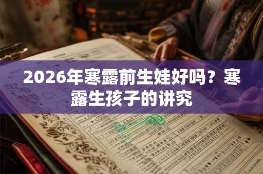 2026年寒露前生娃好吗？寒露生孩子的讲究