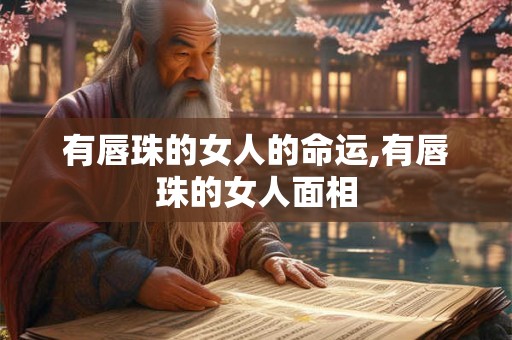 有唇珠的女人的命运,有唇珠的女人面相