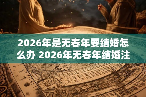 2026年是无春年要结婚怎么办 2026年无春年结婚注意事项