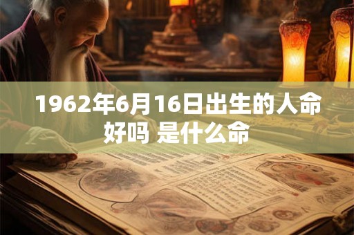 1962年6月16日出生的人命好吗 是什么命