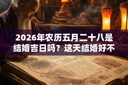 2026年农历五月二十八是结婚吉日吗？这天结婚好不好？