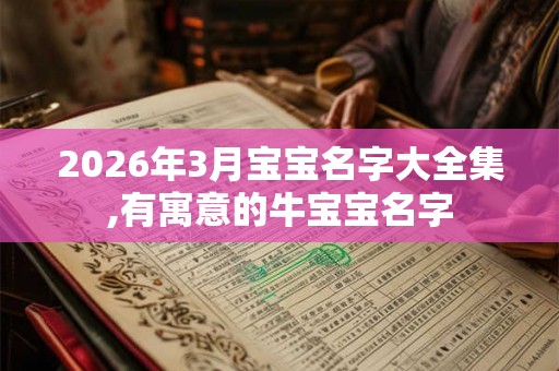 2026年3月宝宝名字大全集,有寓意的牛宝宝名字