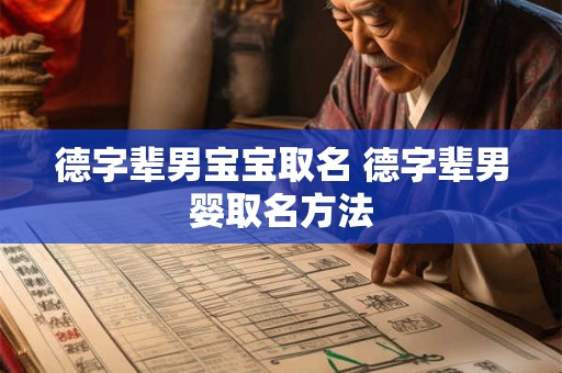 德字辈男宝宝取名 德字辈男婴取名方法