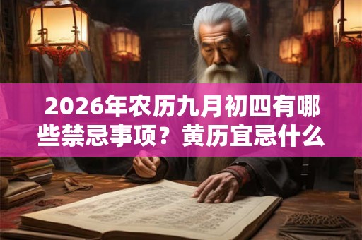 2026年农历九月初四有哪些禁忌事项？黄历宜忌什么？