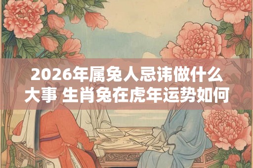 2026年属兔人忌讳做什么大事 生肖兔在虎年运势如何