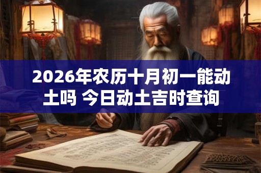 2026年农历十月初一能动土吗 今日动土吉时查询