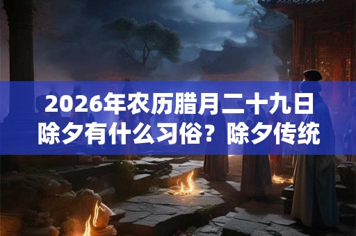 2026年农历腊月二十九日除夕有什么习俗？除夕传统风俗有哪些？