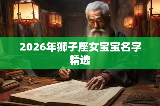 2026年狮子座女宝宝名字精选