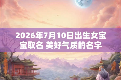 2026年7月10日出生女宝宝取名 美好气质的名字