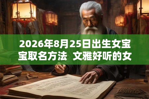 2026年8月25日出生女宝宝取名方法  文雅好听的女宝宝名字