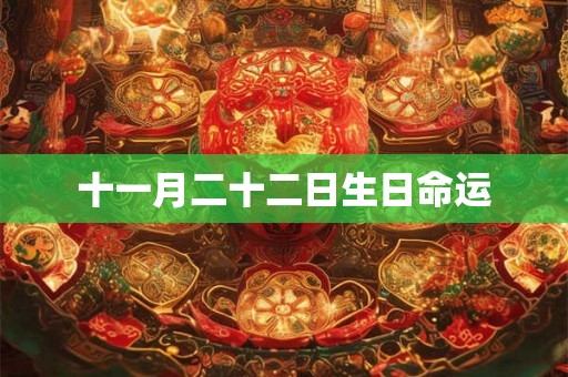 十一月二十二日生日命运 十一月二十二日生日命运