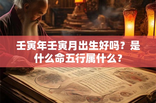 壬寅年壬寅月出生好吗？是什么命五行属什么？