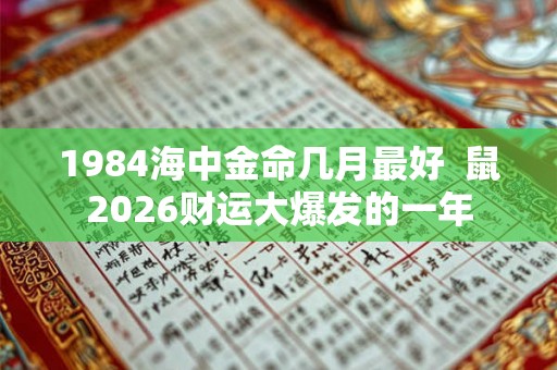 1984海中金命几月最好  鼠2026财运大爆发的一年