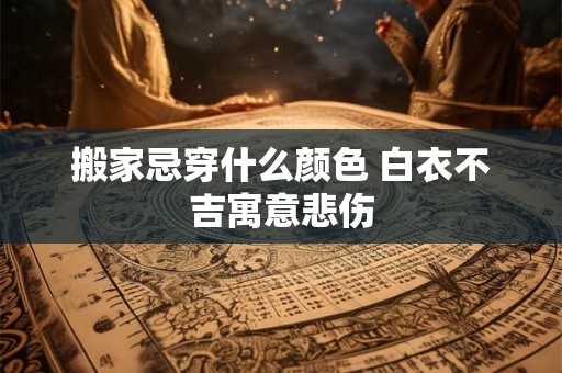搬家忌穿什么颜色 白衣不吉寓意悲伤 搬家忌穿什么颜色 白衣不吉寓意悲伤