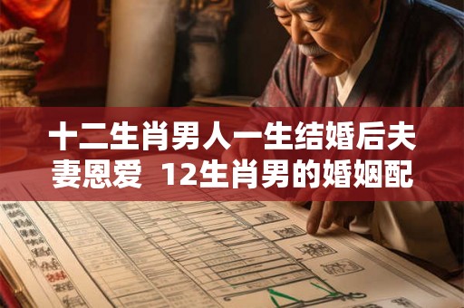十二生肖男人一生结婚后夫妻恩爱  12生肖男的婚姻配对
