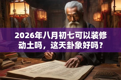 2026年八月初七可以装修动土吗,这天卦象好吗? 2026年八月初七可以装修动土吗,这天卦象好吗?