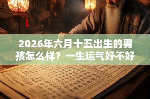2026年六月十五出生的男孩怎么样?一生运气好不好 2026年六月十五出生的男孩怎么样?一生运气好不好
