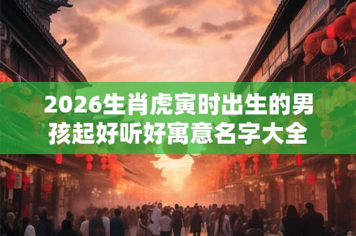 2026生肖虎寅时出生的男孩起好听好寓意名字大全