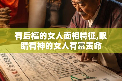 有后福的女人面相特征,眼睛有神的女人有富贵命
