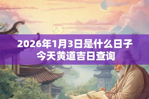 2026年1月3日是什么日子 今天黄道吉日查询 2026年1月3日是什么日子 今天黄道吉日查询
