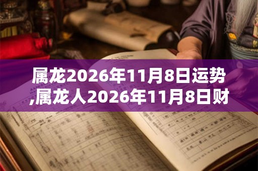 属龙2026年11月8日运势,属龙人2026年11月8日财运,生肖龙2026年11月8日运势