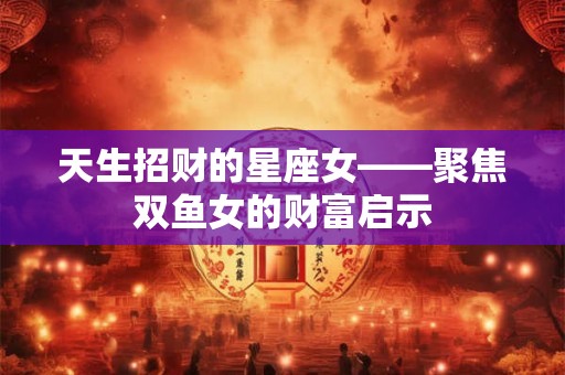 天生招财的星座女——聚焦双鱼女的财富启示
