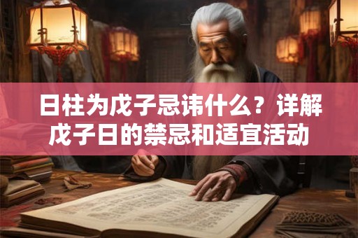 日柱为戊子忌讳什么?详解戊子日的禁忌和适宜活动 日柱为戊子忌讳什么?详解戊子日的禁忌和适宜活动