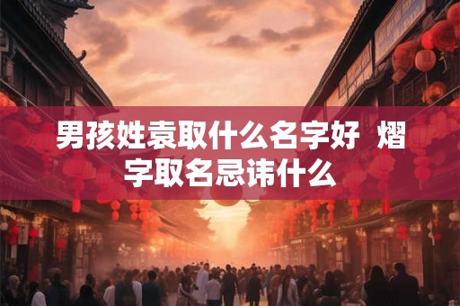 男孩姓袁取什么名字好  熠字取名忌讳什么