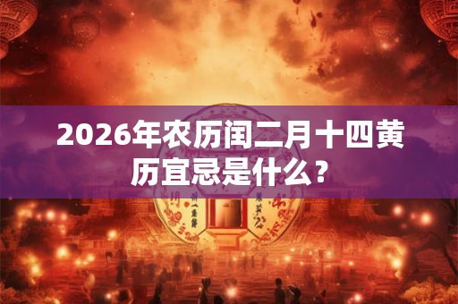 2026年农历闰二月十四黄历宜忌是什么? 2026年农历闰二月十四黄历宜忌是什么?