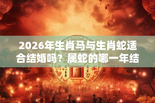 2026年生肖马与生肖蛇适合结婚吗？属蛇的哪一年结婚最好？