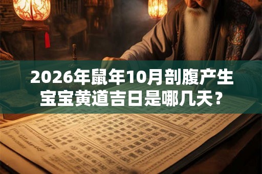 2026年鼠年10月剖腹产生宝宝黄道吉日是哪几天? 2026年鼠年10月剖腹产生宝宝黄道吉日是哪几天?