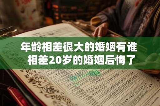 年龄相差很大的婚姻有谁  相差20岁的婚姻后悔了