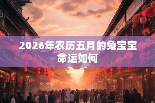 2026年农历五月的兔宝宝命运如何
